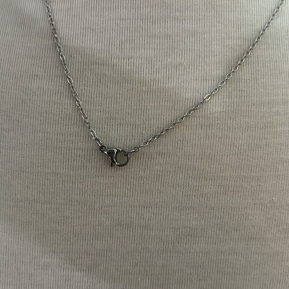 Mint Green Mushroom Pendant Necklace - Picture 4 of 5